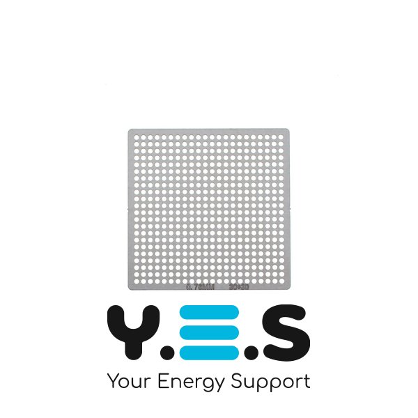 Трафарет для прямого нагріву 0,76 мм 30×30 мм для пайки BGA