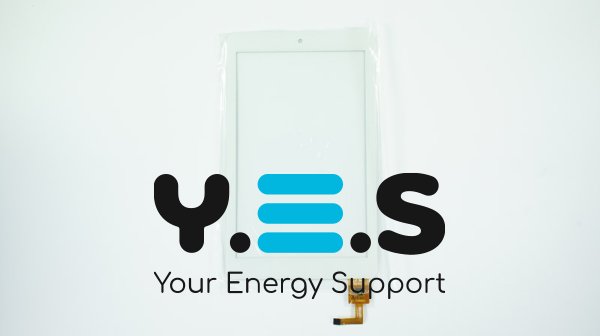 Тачскрин (сенсорне скло) 00594-CG(LOCA)-RG 7", 181×109/151×95 мм, 10 pin, білий