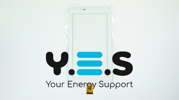 Сенсорне скло (тачскрін) YLD-CG0047-FPC-A1 7", 184×104/155×86 мм, 30pin, біле