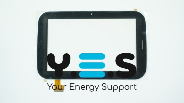 Сенсорне скло (тачскрін) YDT1206-A2 7" 187×118 мм, роб. 154×91 мм, чорне