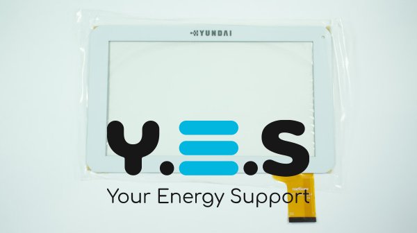 Тачскрін (сенсорне скло) TPT-090-254 9" 232×141/197×112 мм, 50 pin, білий