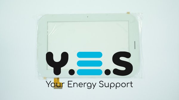 Сенсорне скло (тачскрін) YDT1206-A2 7" 187×118/154×91 мм біле