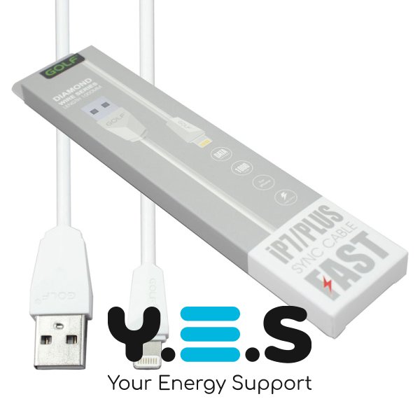 Кабель GOLF GC-27i Lightning для iPhone/iPad, білий