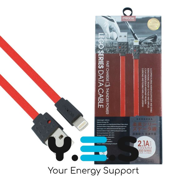 Кабель REMAX Lego USB–Lightning (iP) для iPhone/iPad, червоний