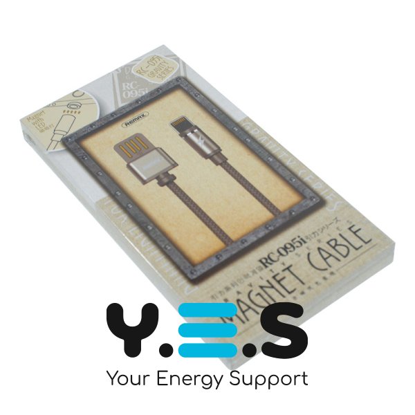 Магнітний кабель REMAX Gravity USB–Lightning (iP), чорний