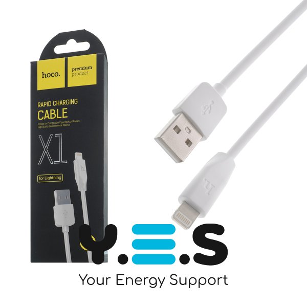 Кабель HOCO X1 Rapid Lightning 2,4А, білий