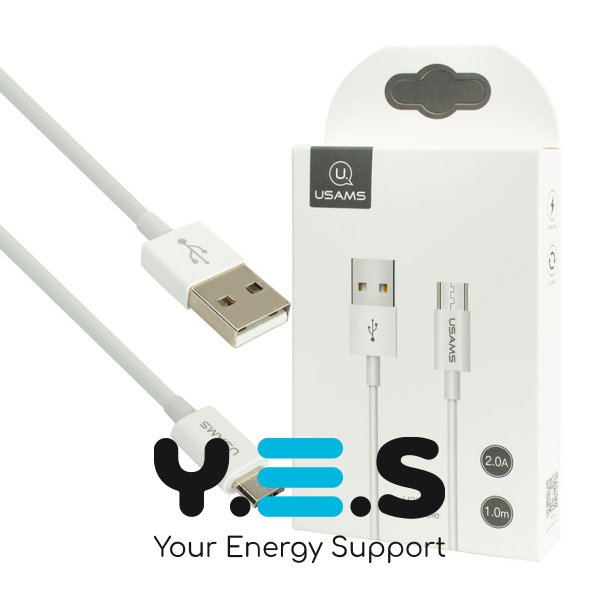 Кабель Usams US-SJ284 U23 Micro USB для зарядки й даних, 1 м, білий