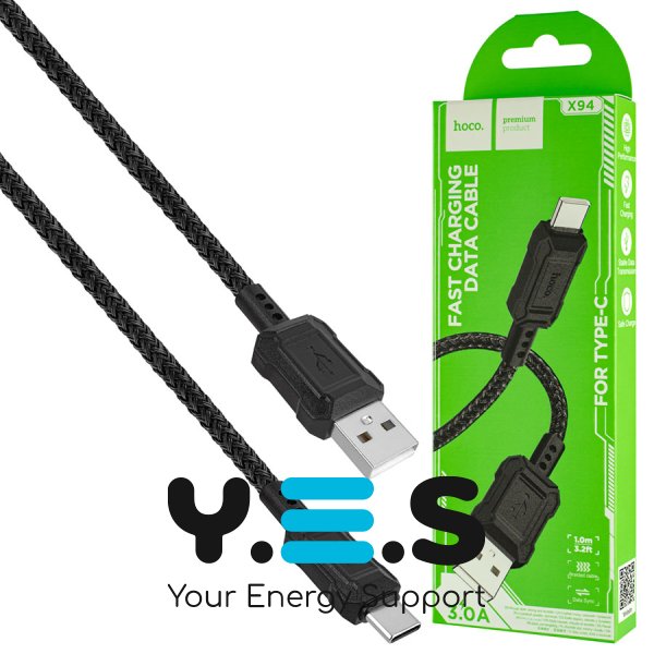 Кабель HOCO X94 Leader USB–Type-C 3A, чорний
