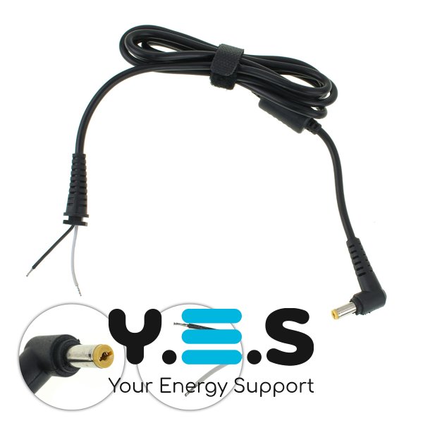 DC кабель живлення для БЖ ACER 90W 5.5×1.7мм, 2×1мм, L-штекер (БЖ–ноутбук) Original