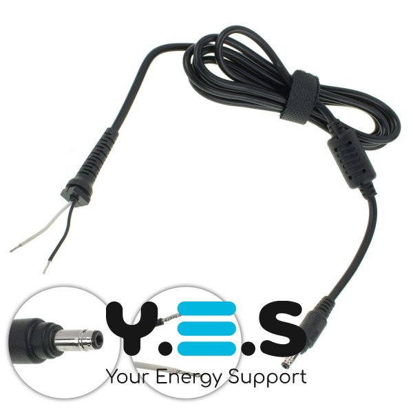 DC-кабель живлення для БЖ HP 90W 4.75+4.2×1.6мм, 2 жили 2×1мм, прямий штекер Original