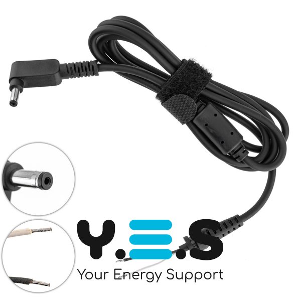 DC кабель живлення для БЖ ASUS 45W 4.0x1.35 мм, L-штекер (БЖ→ноутбук) Original