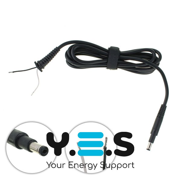 DC-кабель живлення для БЖ HP 90W 4.8×1.7 мм LONG, прямий штекер (БЖ→ноутбук) Original