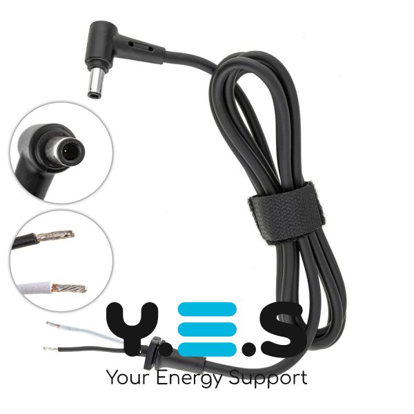 DC кабель живлення ASUS 120–180W 6.0×3.7мм PIN, 2×1,5мм, 170см, L-штекер (БЖ-ноутбук) Original