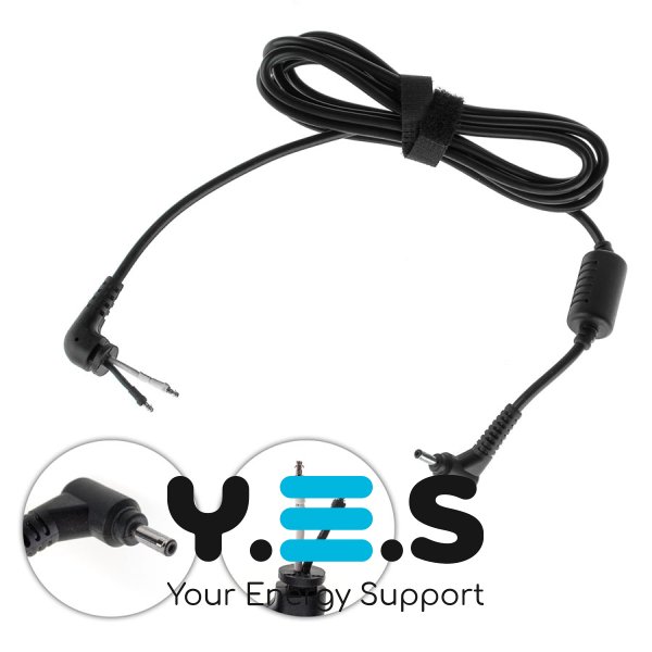 DC-кабель живлення для БЖ Samsung 90W 3.0×1.0мм, L-штекер і L-вхід (до ноутбука) Original