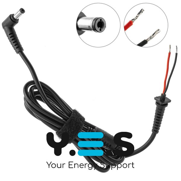 DC-кабель живлення Lenovo для БЖ 120–180W 5.5×2.5мм, 2 жили, L-штекер, 1.4м Original