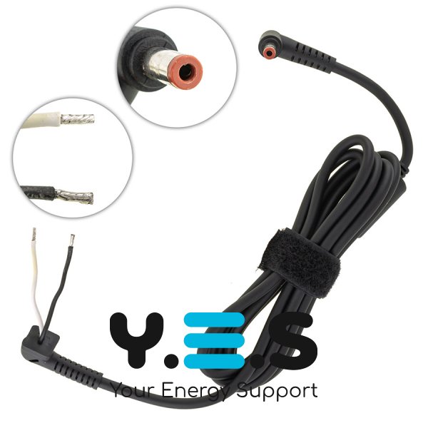 DC кабель живлення для БЖ LENOVO 120–180W 5.5×2.5мм L-штекер/вхід, 170см Original