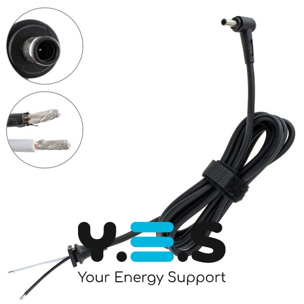 DC кабель живлення ASUS 120–150W 4.5×3.0мм+PIN, L-штекер, 2×1.5мм, 170см (БЖ-ноутбук) Original