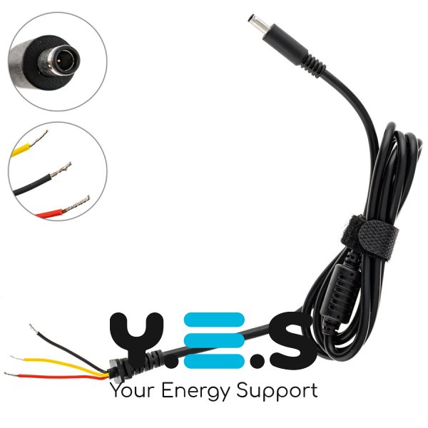 DC кабель живлення для БЖ DELL 65–90W, 4.5×3.0мм+1pin, прямий, 140см (БЖ-ноут) Original