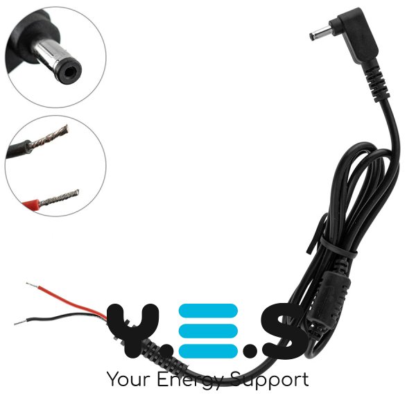 DC-кабель живлення для БЖ ASUS 45W 4.0×1.35 мм, L-подібний штекер (БЖ→ноутбук)