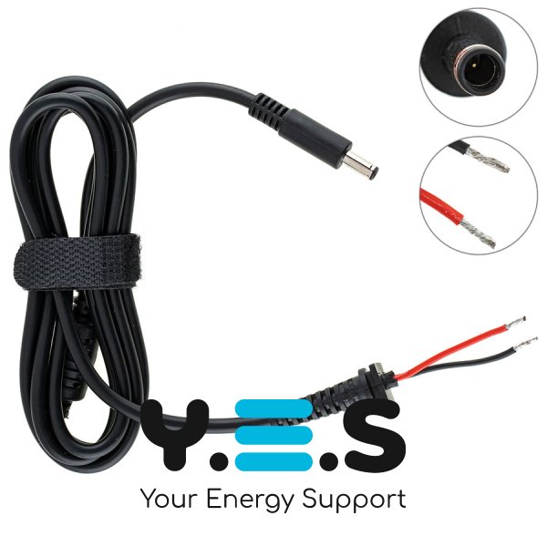 DC кабель живлення для БЖ Dell 130W 4.5×3.0 мм, прямий штекер (БЖ‑ноутбук) Original