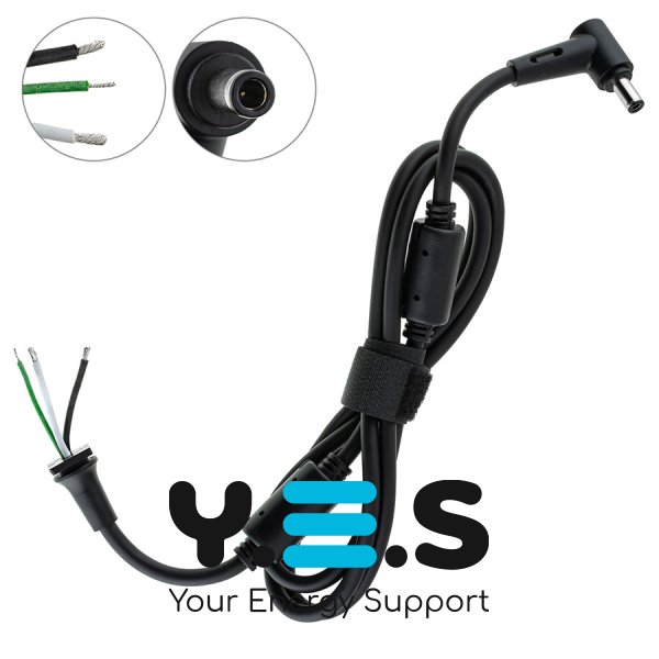 DC кабель живлення ASUS 330W 6.0×3.7мм PIN, 3 жили, L-штекер (БЖ→ноут) Original