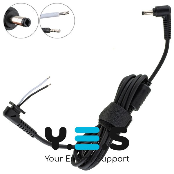 DC кабель живлення для БЖ Lenovo 45W 4.0×1.7мм, 2×1мм, L-штекер, 170см Original