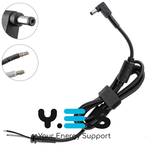 DC-кабель живлення для БЖ ACER 300W 5.5×1.7мм, 2×2мм, L-штекер, 2 ферити, 170см Original