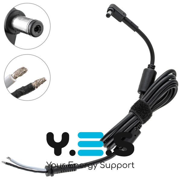 DC-кабель живлення для БЖ ACER 330W 5.5x1.7мм, 2x2.5мм, L-штекер, 2 ферити, 170см Original