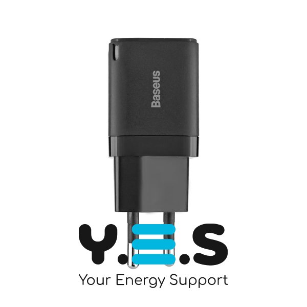 Зарядний пристрій Baseus GaN3 Fast Charger 1C 30W EU, чорний (CCGN010101)