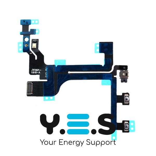 Шлейф кнопки вмикання/вимикання (On/Off) з компонентами для Apple iPhone 5C