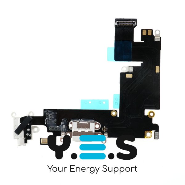 Шлейф с разъемом зарядки и компонентами для Apple iPhone 6+ Plus, white