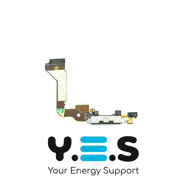 Шлейф с разъемом зарядки для Apple Iphone 4G, black, high copy