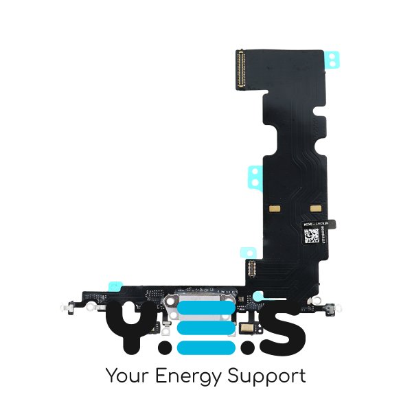 Шлейф с разъемом зарядки и компонентами для Apple iPhone 8+ Plus, gray