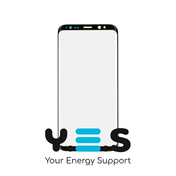 Скло корпусу з рамкою для Samsung Galaxy S8 G950, чорне Original