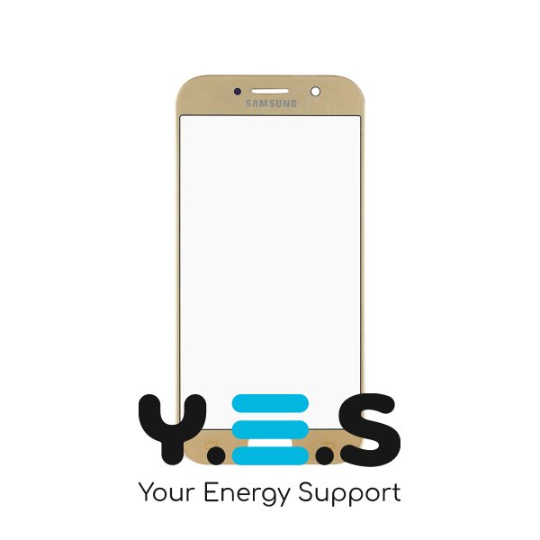 Скло корпусу з рамкою для Samsung A5 A520, золотисте Original