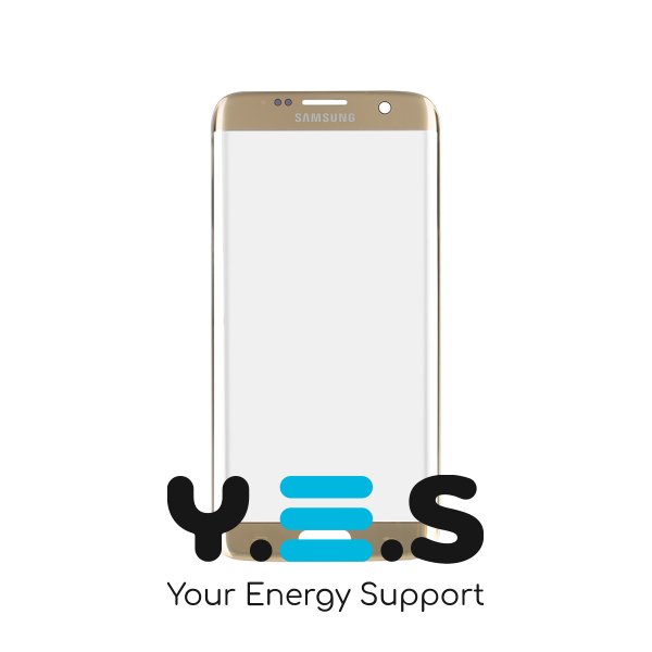 Скло корпусу з рамкою для Samsung Galaxy S7 EDGE G935, золотисте, Original
