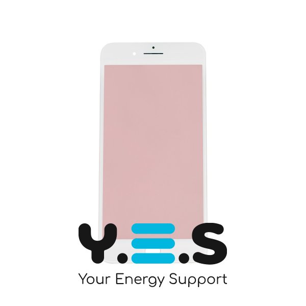 Скло корпусу з рамкою для Apple iPhone 8 Plus, біле, Original