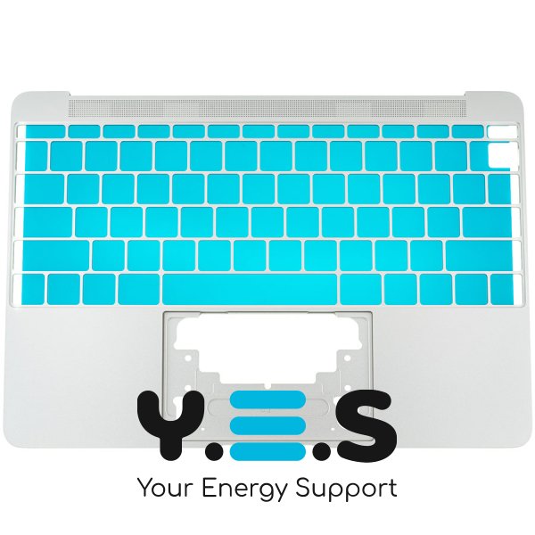 Верхня кришка для ноутбука Apple A1534 (2016-2017), срібляста, Small Enter