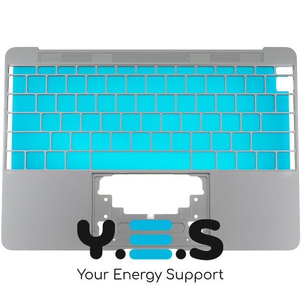 Верхня кришка ноутбука Apple A1534 (2016–2017), Space Gray, малий Enter