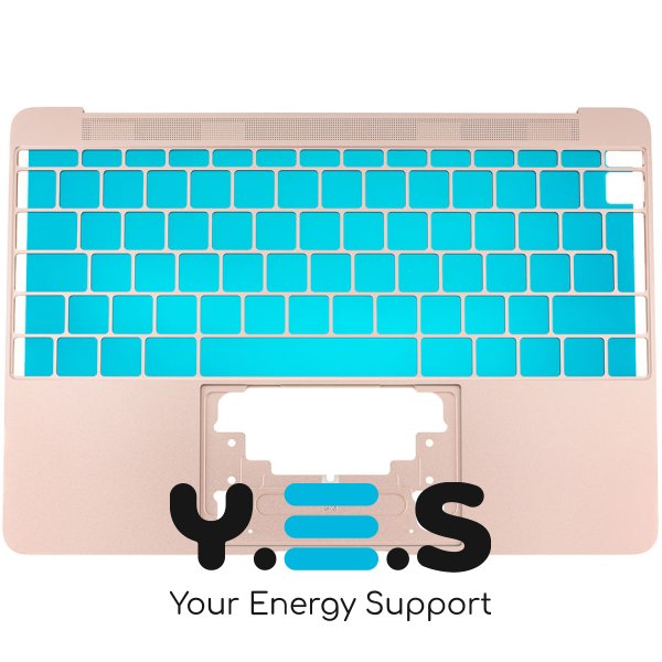 Верхня кришка ноутбука Apple A1534 (2016-2017) rose gold, велика клавіша Enter