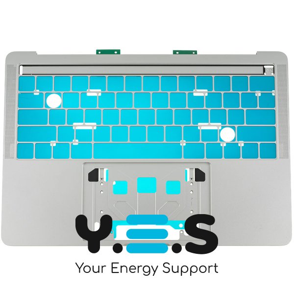 Верхня кришка ноутбука Apple A1706 (2016), срібляста, клавіша Enter мала