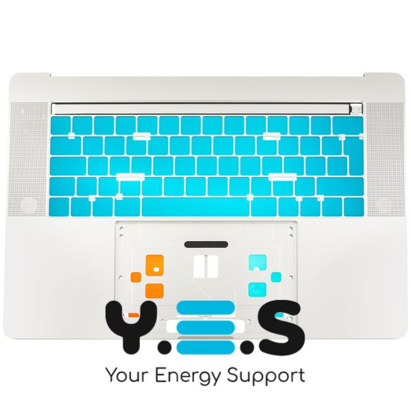 Верхня кришка ноутбука Apple A1990 (2018), срібляста, Big Enter