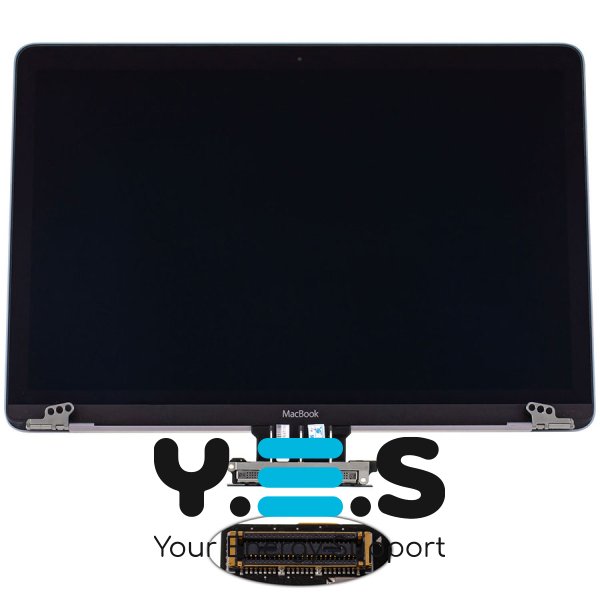 Кришка з матрицею в зборі Apple A1534 (2016–2017) Space Gray, AASP Original