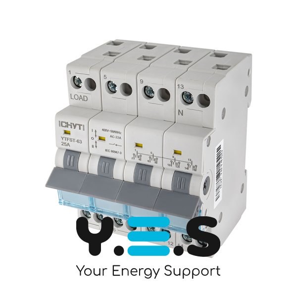 Перемикач напруги CHYT 2-0-1, 4P, 25A