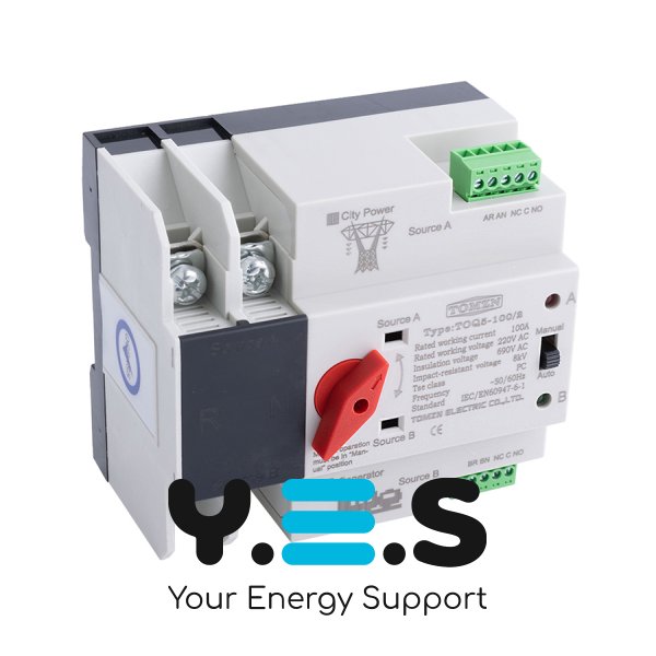 Автомат введення резерву TOMZN TOQ5-100/2P, 1-фазний, 100А