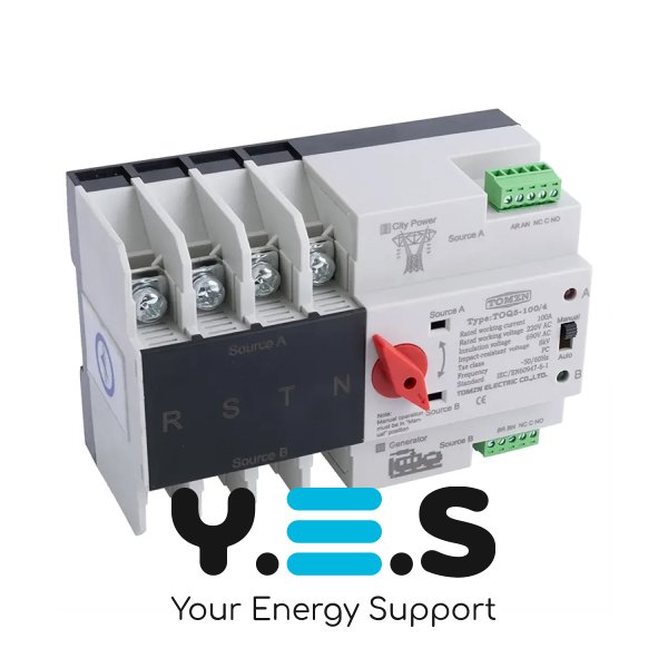 Автоматичне введення резерву (АВР) TOMZN TOQ5-100/4P, 3-фазний, 100А
