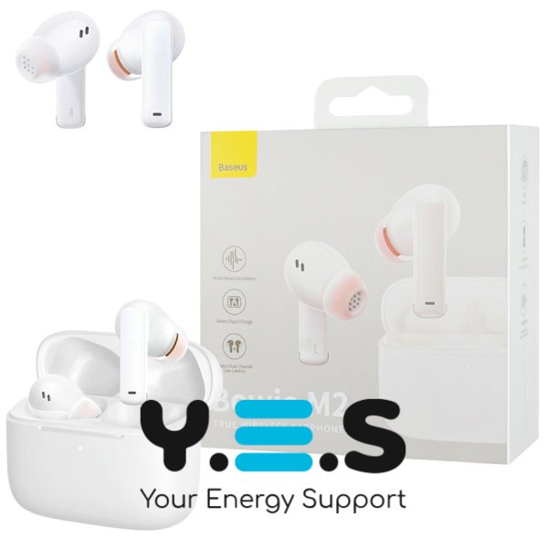Baseus Bowie M2 TWS бездротові навушники, білий (NGTW140002)