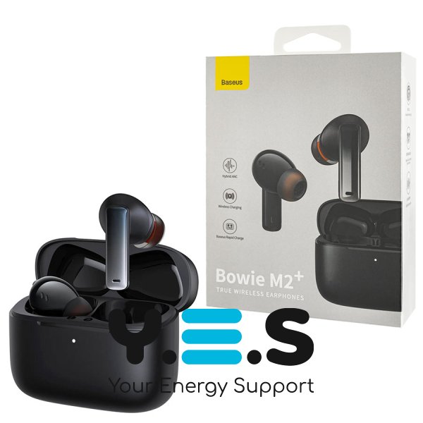 Baseus Bowie M2+ TWS бездротові навушники, чорні (NGTW190001)
