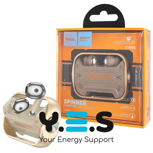 Бездротові навушники HOCO EW55 Trendy TWS, BT, ігрові, Gold (6942007605212)