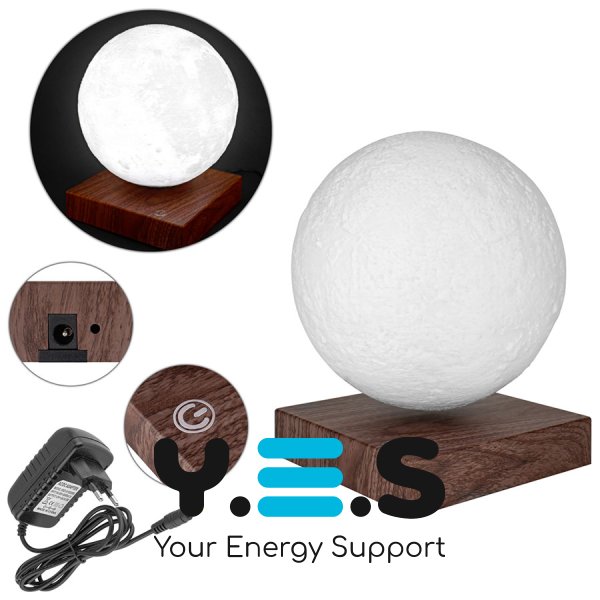 Левітуючий декоративний світильник-нічник «Місяць» (куля)